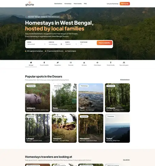 ghurte website design